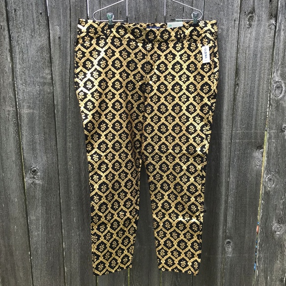 Gold Black Old Navy Pixie Pants Nwt 